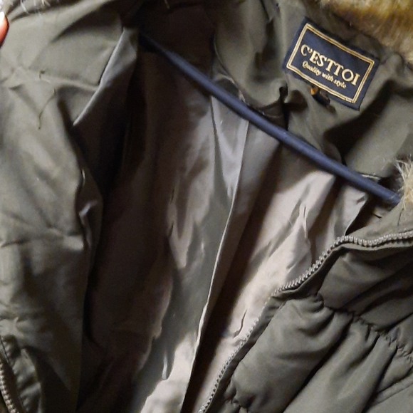 Fur hooded❣ last one Parka puffer jacket with belt - Picture 14 of 16